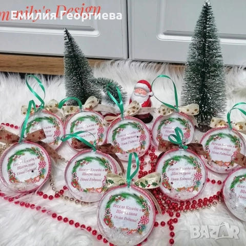Коледни топки със снимки на най ниски цени , снимка 12 - Декорация за дома - 52452054