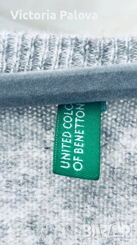 Топъл пуловер BENETTON 100% чиста virgin wool , снимка 6 - Блузи с дълъг ръкав и пуловери - 52477569