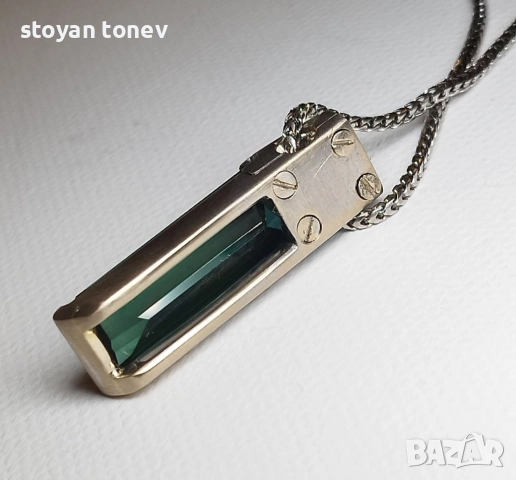 Изключително Колие с Афгански Индиколит Турмалин в 18К златен обков!, снимка 9 - Колиета, медальони, синджири - 52744553