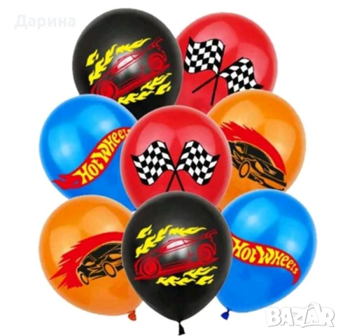 Парти сет украса колите Hot wheels и Пламъчко и машините , снимка 2 - Други - 41024146