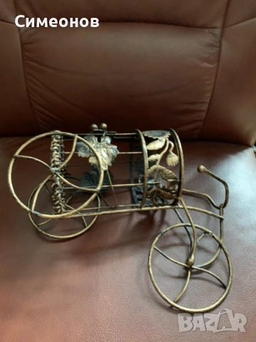 Метална поставка за вино – колело, снимка 3 - Други - 53455655