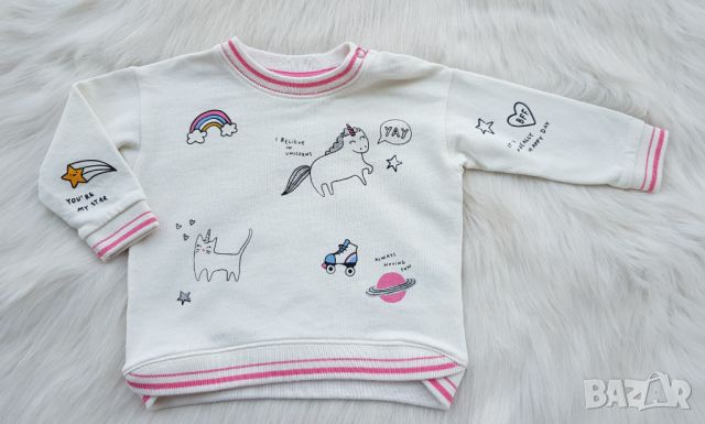 Дънков клин и блуза H&M за бебе 6-9 месеца, снимка 8 - Комплекти за бебе - 45442471