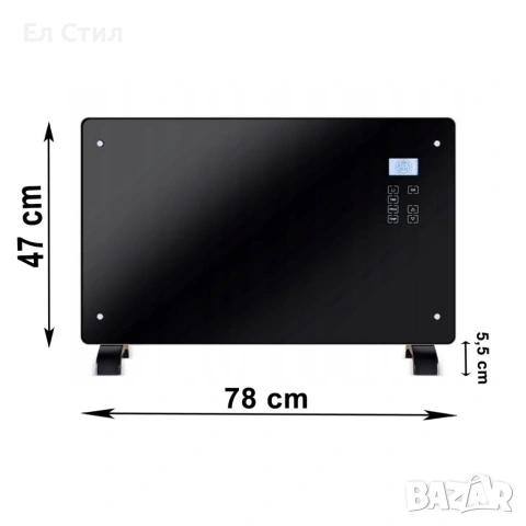 Електрически конвектор 2000W – Стилен и ефективен отоплителен уред с LCD дисплей 53903, снимка 10 - Отоплителни печки - 53575264