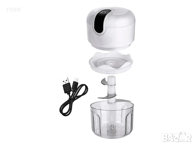 НОВИ! Мини електрически чопър 250мл безжична работа USB зареждане, снимка 4 - Чопъри и пасатори - 50734730