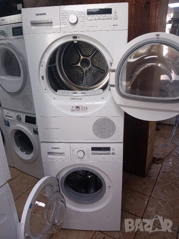 Комплект пералня и сушилня с термопомпа Сименс Siemens IQ700 A+++ 8кг с две години гаранция!, снимка 8 - Перални - 53820830