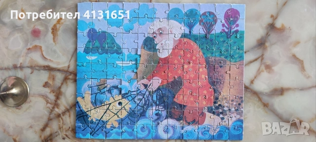 2бр.пъзели ретро, рибар и ракета за над 6 год., снимка 4 - Пъзели - 54122360