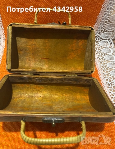 Vintage дървена чанта. 1978 г. , снимка 6 - Антикварни и старинни предмети - 52022762