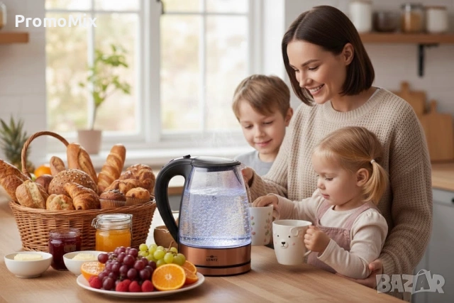 Електрическа кана за вода Lenz 1850 2200W кана за топла вода чайник, снимка 3 - Кани - 53524569