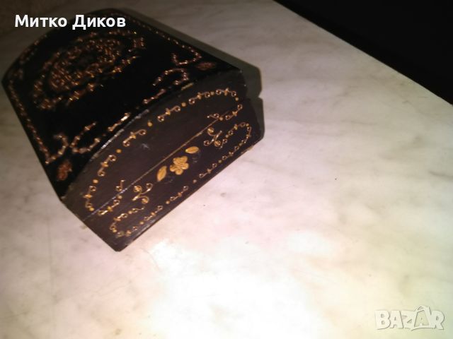 Дървена кутия с медни нишки 160х105х60мм нова Албания, снимка 3 - Декорация за дома - 45375155