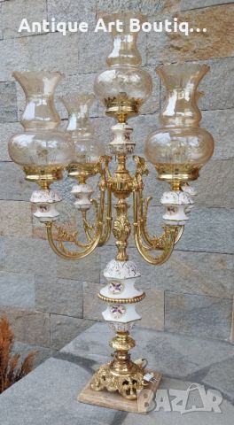 Голяма Френска Лампа 91см, снимка 1 - Настолни лампи - 45771080