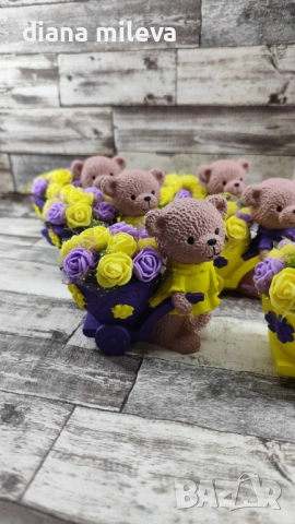 Сладки малки мечета в жълто и лилаво!, снимка 7 - Декорация за дома - 53201471