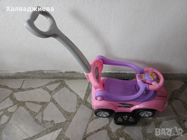 Детска Кола Sun Baby Mega Car Delux, Розова, снимка 2 - Детски велосипеди, триколки и коли - 53482840