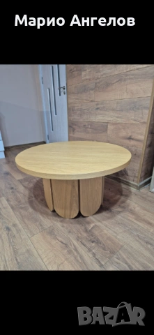 Модерна холна маса с уникален дизайн – Дъб Сонома, снимка 2 - Маси - 54077299