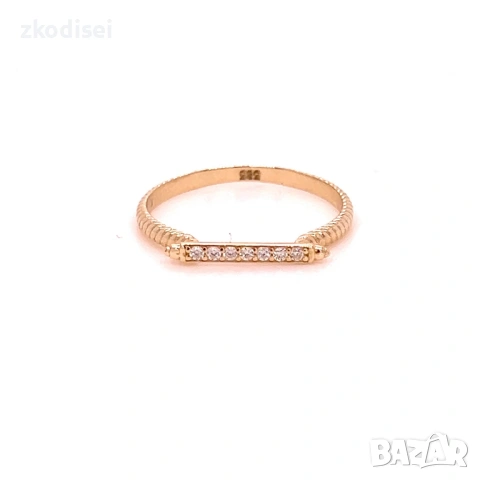 Златен дамски пръстен 1,08гр. размер:54 14кр. проба:585 модел:38789-1