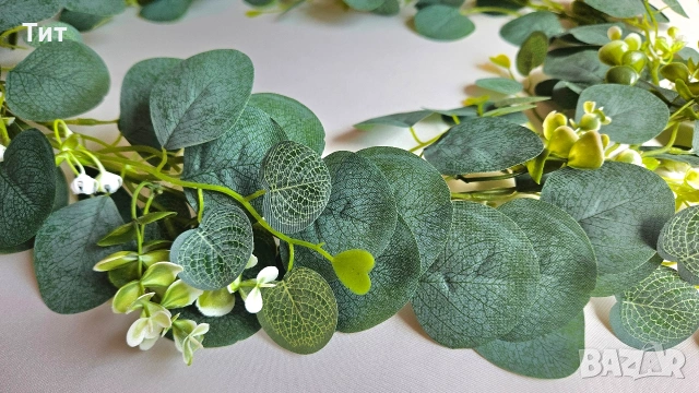 Дълги венци изкуствена зеленина, снимка 2 - Изкуствени цветя - 53126855