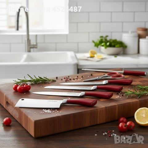 Комплект ножове 8 части със стойка Cheffinger, снимка 2 - Други - 53433791