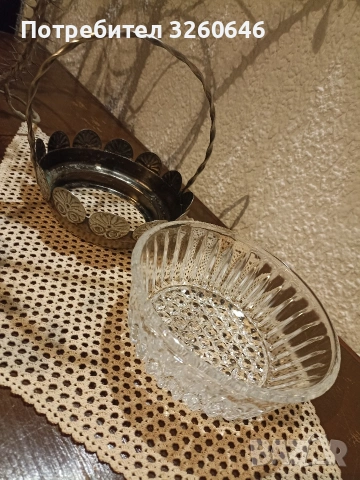 Стъклена кошничка, снимка 2 - Декорация за дома - 53670361