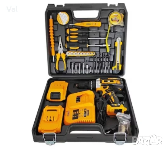Ударна машина за пробиване и завинтване, 2 батерии 24 V, зарядно устройство, включени 30 аксесоара, снимка 4 - Други инструменти - 53671556