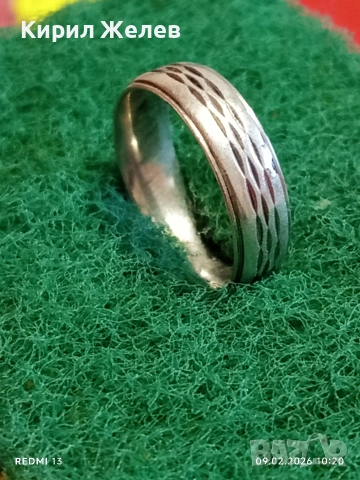 Стилно ретро орнаментиран сребърен пръстен майсторска изработка 51819, снимка 5 - Пръстени - 53410245