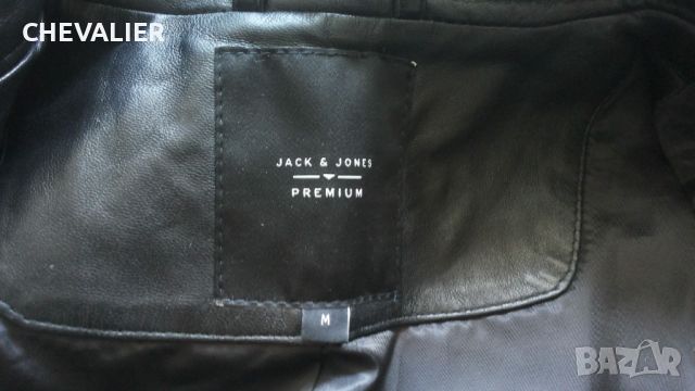 Jack & Jones JPRBEAM LEATHER Jacket Размер M яке естествена агнешка кожа 29-62, снимка 13 - Якета - 46517656