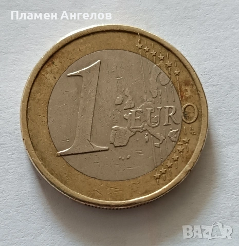 Монета от 1 Евро буква А 2002г, снимка 2 - Нумизматика и бонистика - 53676468