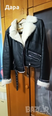 Дамско кожено яке М/L