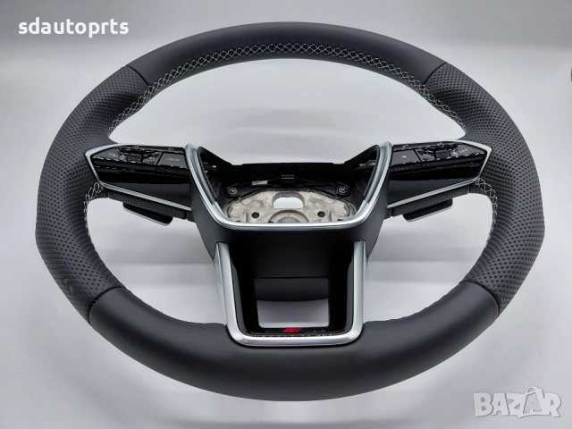 Нов спортен волан S Line за Audi A6 C8 A7 A8 E-tron ​​Q8 E Tron, снимка 3 - Части - 52184090