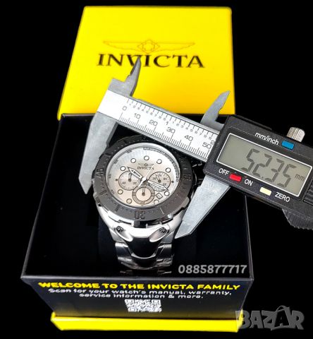 часовник INVICTA Thunderbolt Silver 52 mm, НОВ , снимка 6 - Мъжки - 46817302