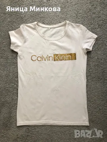 Дамска тениска Calvin Klein, снимка 5 - Тениски - 49492574