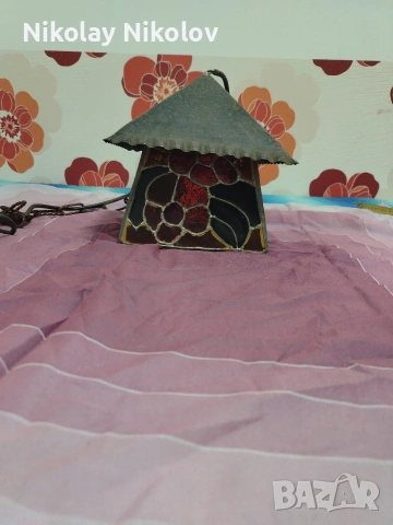 лампа за таван стил "Тифани" , снимка 3 - Настолни лампи - 53480103