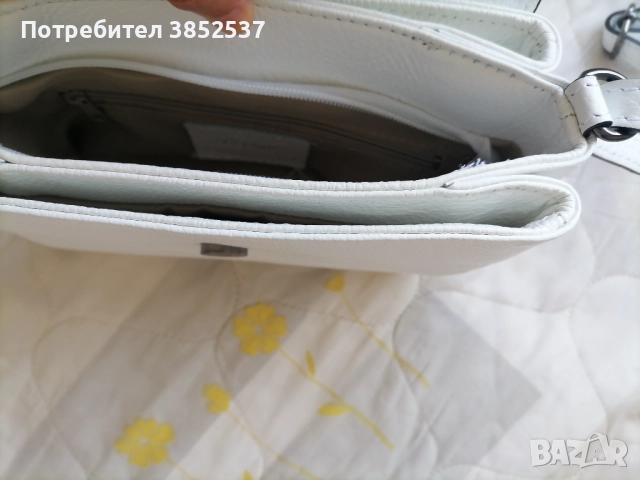 чисто нова дамска бяла чанта от естествена кожа, снимка 5 - Чанти - 51702426