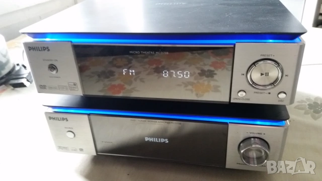 Микросистема Phillips MCD708 , снимка 2 - Плейъри, домашно кино, прожектори - 53147993