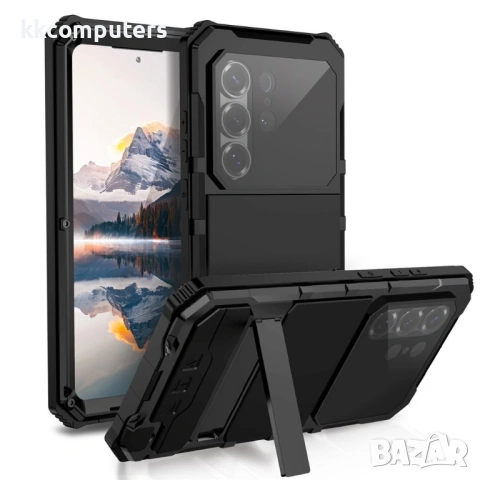 R-JUST удароустойчив влагоустойчив калъф с метална стойка и протектор за Samsung Galaxy S26 Ultra