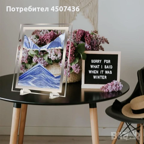 Стъклен пясъчен арт-Стояща динамична 3D картина с движещ се пясък, декорация за дома и офис, снимка 15 - Декорация за дома - 50797252
