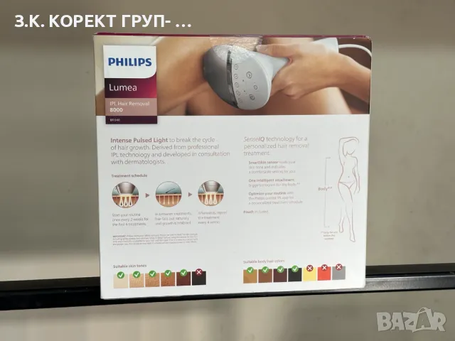 НОВ Фотоепилатор Philips Lumea 8000 Series - BRI940, снимка 2 - Епилатори - 49677933