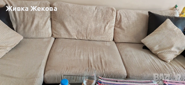 диван кадифе и кожа, снимка 7 - Дивани и мека мебел - 53752387