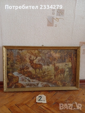 Стари гоблени в красиви остъклени барокови дървени орнаментирани рамки. , снимка 6 - Гоблени - 47731852