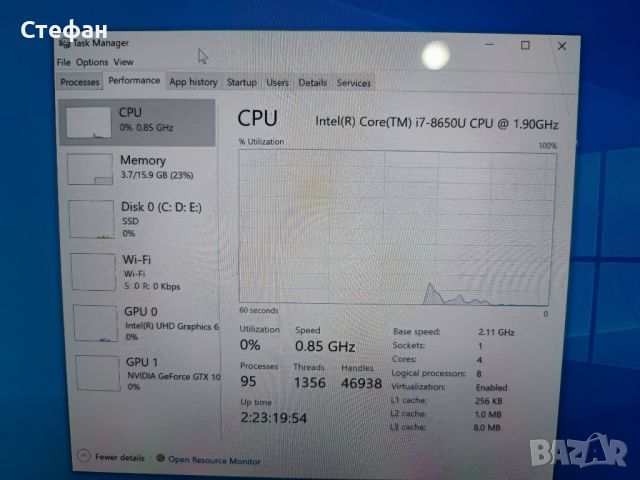 Microsoft Surface Book 2 13.5"  (Intel Core i7-8650U, 16GB RAM, 512GB ssd, 1050 GPU)), снимка 3 - Лаптопи за работа - 45961566