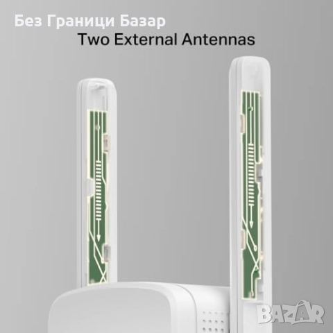 Нов WiFi усилвател Mercusys ME12 300 Mbps с външни антени разширител, снимка 4 - Друга електроника - 51897510