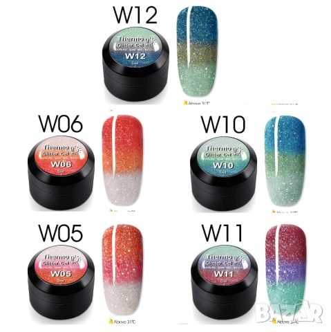  VENALISA UV LED гел лак трицветен термо брокат , снимка 1