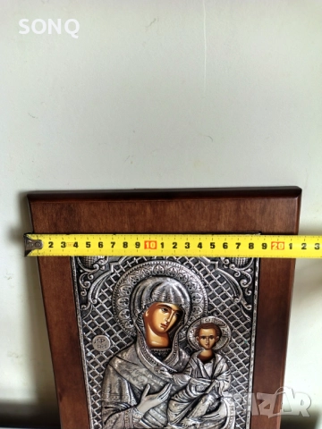 Страхотна Сребърна Икона Проба 0.950, снимка 10 - Икони - 52125057