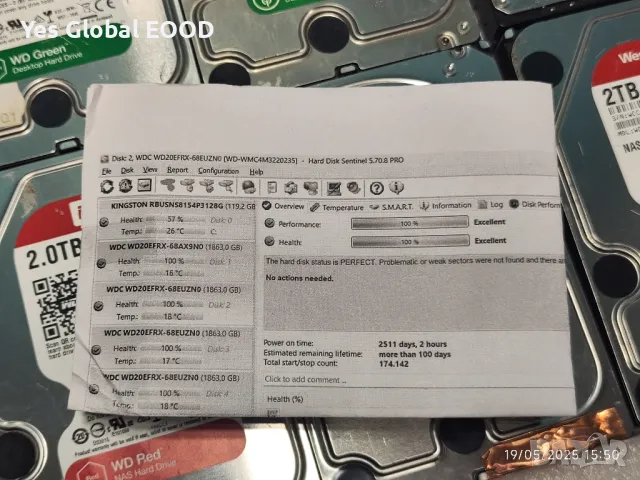 WD HDD 3.5 2TB - Твърди дискове / Хард диск за компютър / DVR - NVR, снимка 6 - Твърди дискове - 49858124