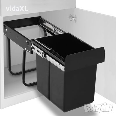 vidaXL Кош за вграждане за кухненски шкаф, плавно затваряне, 20 л(SKU:51178, снимка 1 - Други стоки за дома - 46144142