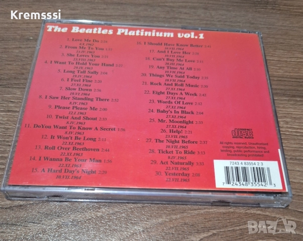 The Beatles - The Platinum Vol.1, снимка 2 - CD дискове - 51761351