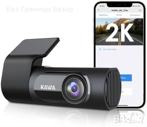 Нов 360° ротиращ видеорегистратор KAWA с широк ъгъл и паркинг мониторинг, снимка 1 - Друга електроника - 46528163