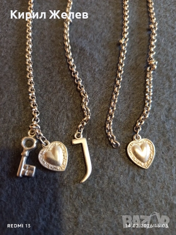 Колие с висулка във формата на сърце, ключ буква J романтино за влюбени 39746, снимка 6 - Колиета, медальони, синджири - 53475869