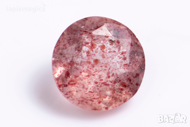 Ягодов кварц 1.62ct 7.8mm кръгла шлифовка №2, снимка 1 - Други - 45041094