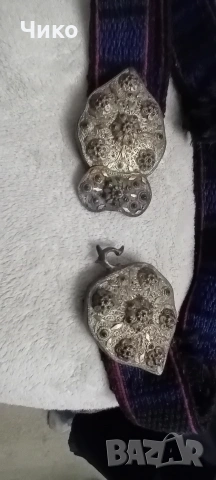 Сребърни пафти със позлата и филигран, снимка 10 - Антикварни и старинни предмети - 53725258