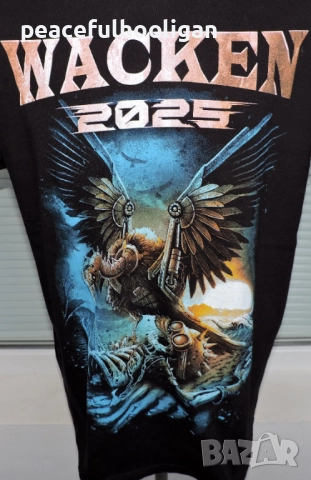 Тениска Wacken 2025 Offical Merch - размер L/XL, снимка 2 - Тениски - 52950234