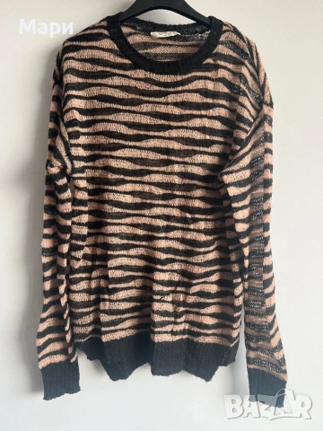 Сет/комплект ретро бермуди, плетена чанта, лек пуловер с мохер, снимка 3 - Комплекти - 53942607